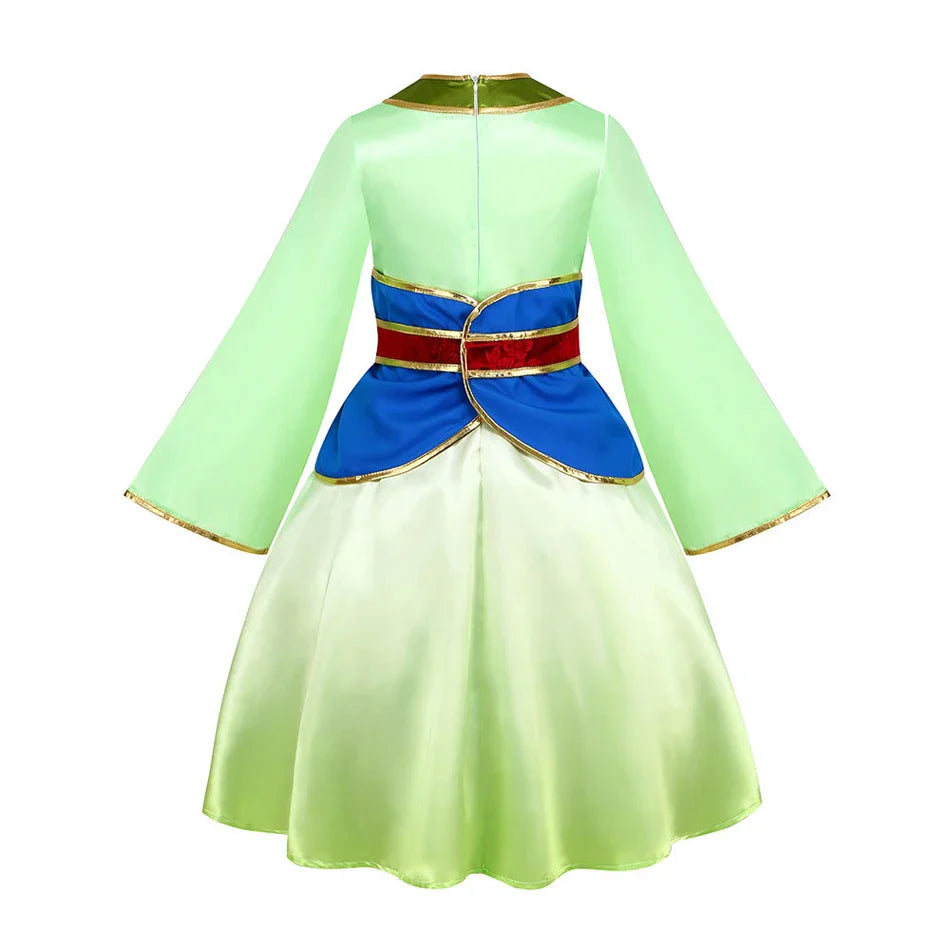 Girl Hua Mulan Princess Costume Children Chinese Hanfu Dress Costumes of Ancient Chinese Person Halloween Carnival Clothing