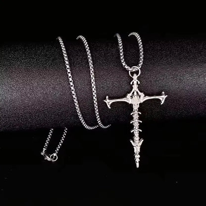 European And American Fashion Personality Retro Gothic Cross Necklace For Men And Women Street Hip-Hop Trendsetters Versatile Pe