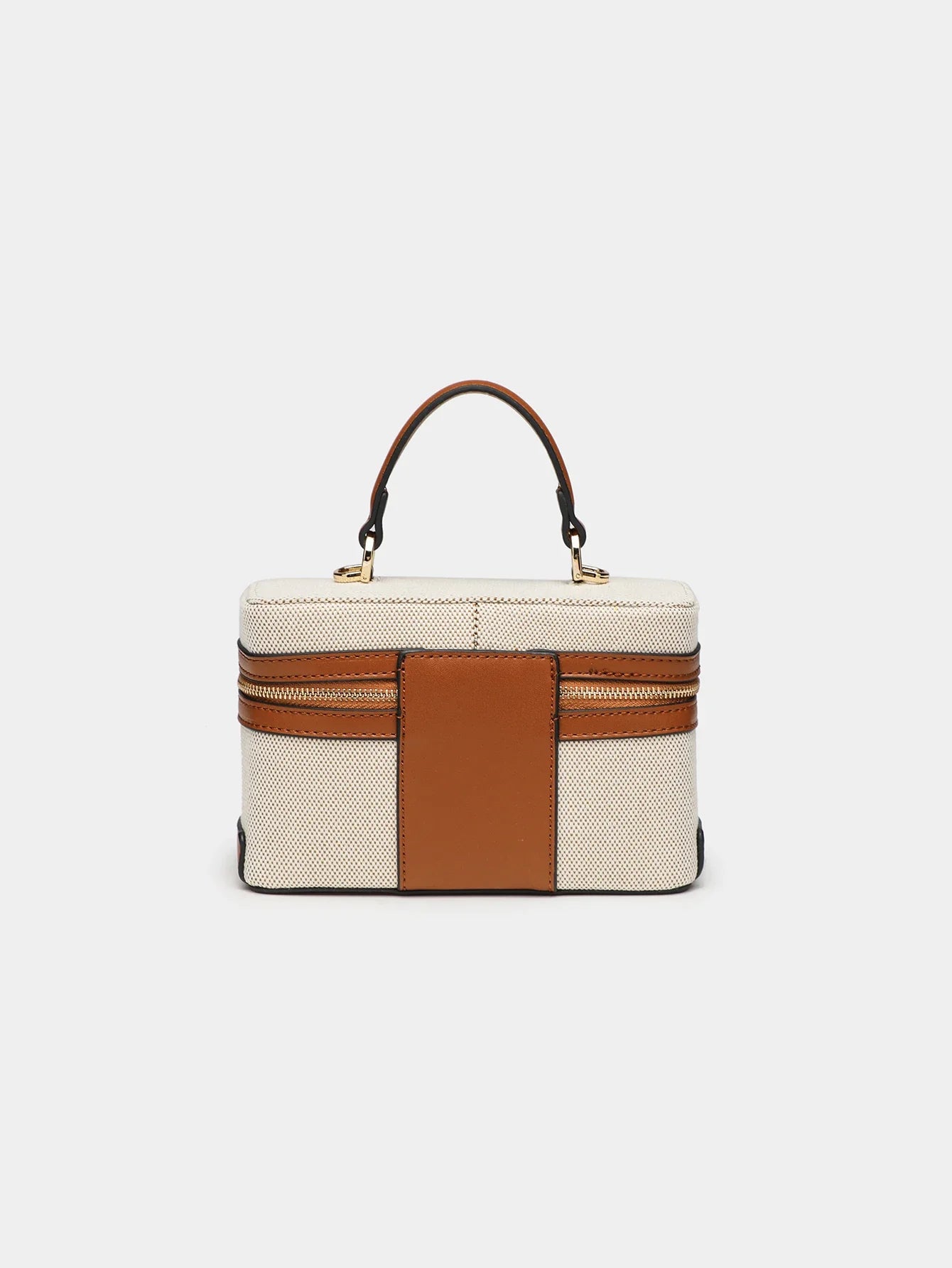 Fashionable versatile box bag brown one shoulder trendy hand-held hard fashionable small square bag