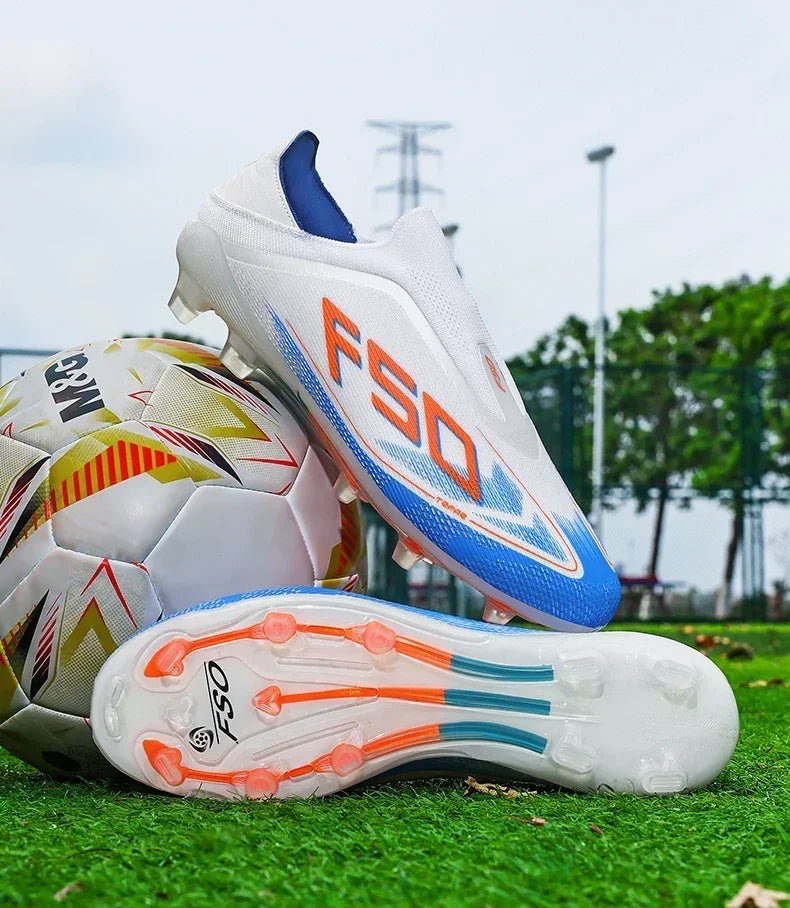 New Men Football Boots Non-Slip Boys Cleats Hot-selling Soccer Shoes Grass Outdoor Match Sneakers High-quality High-top Light