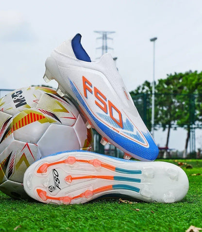 New Men Football Boots Non-Slip Boys Cleats Hot-selling Soccer Shoes Grass Outdoor Match Sneakers High-quality High-top Light