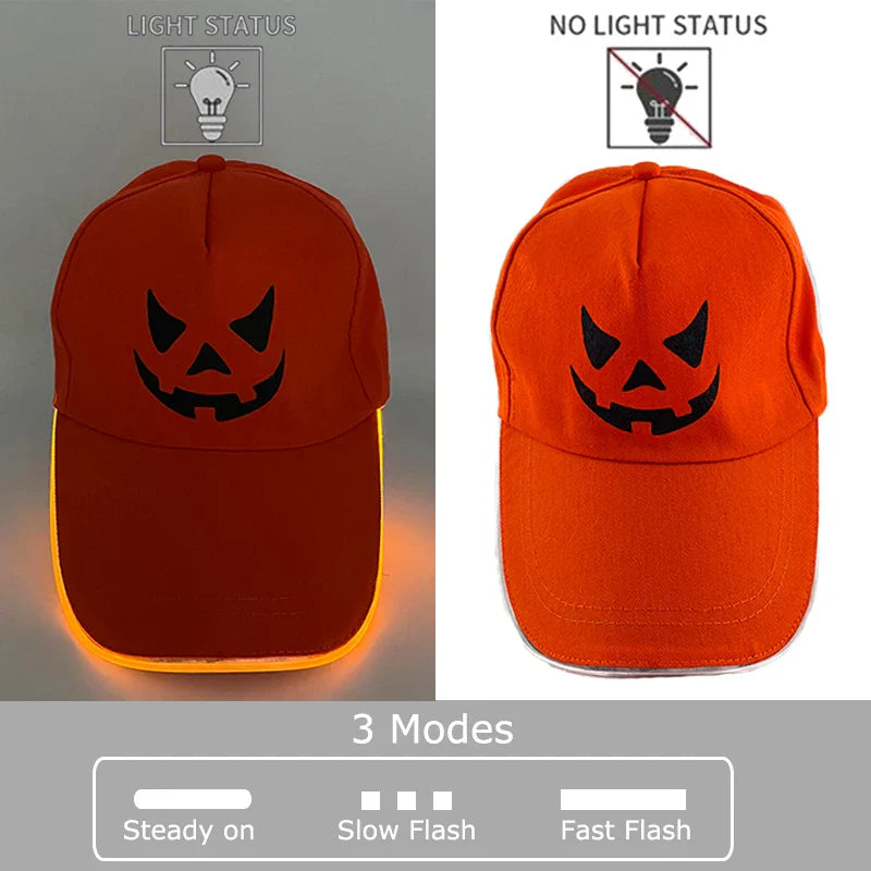 Hot LED Light Up Baseball Cap Neon Colorful Glowing Adjustable Sun Hats For Women Men Night Running Caps Travel Supplies