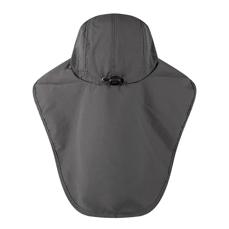 Wide Brim Sun Hat with Neck Flap for men women Adjustable Outdoor