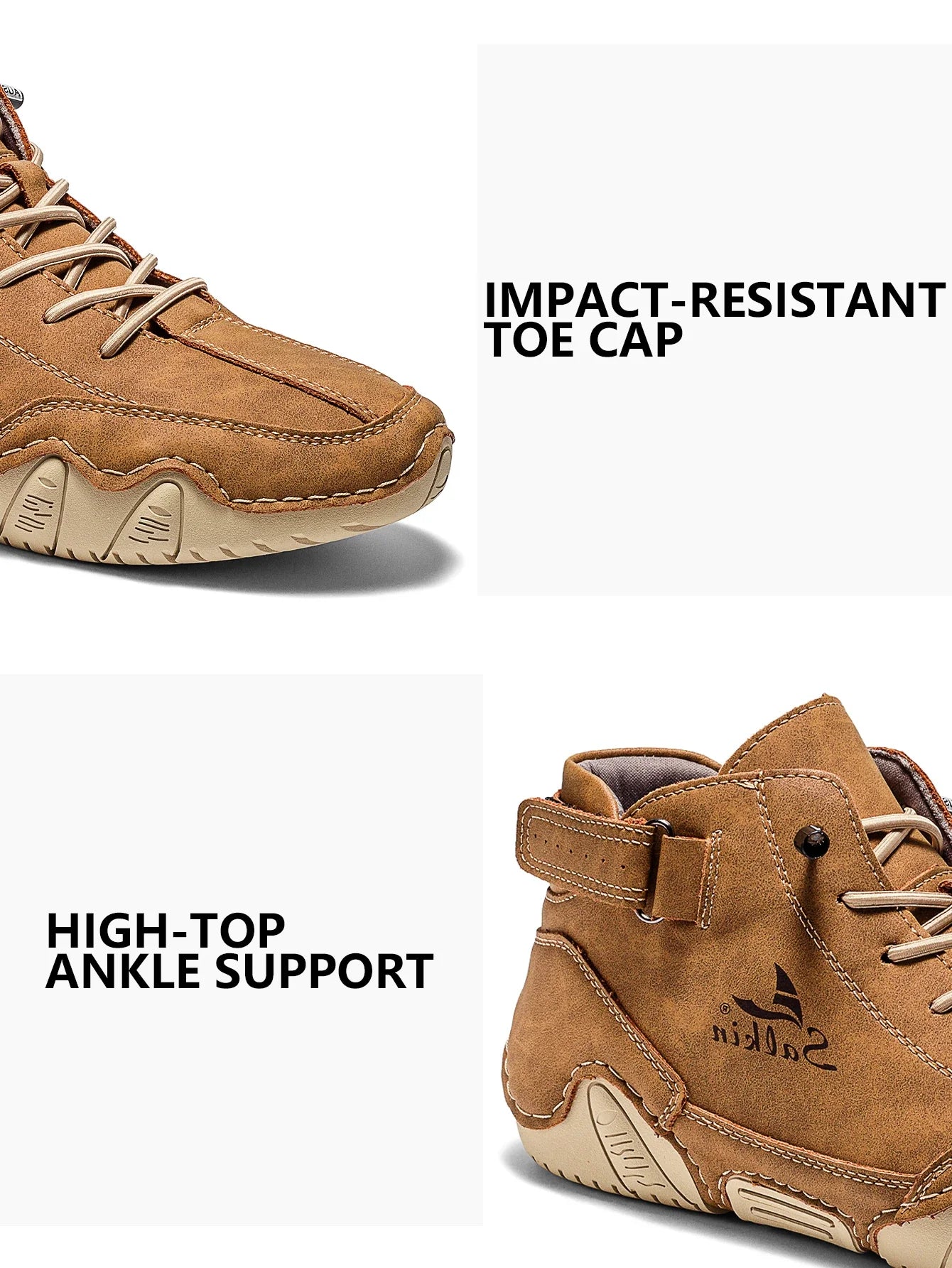 New Handmade Men Boots Design Sneakers Man Outdoor Casual Leather Men Sneakers Ankle Boots Trekking Fall Breathable Hot Sale