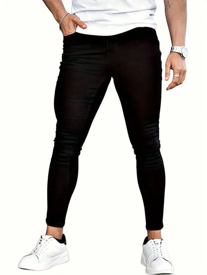 Men's Casual  Jeans, Versatile Elastic And Comfortable Jeans Suitable For All Seasons, Versatile