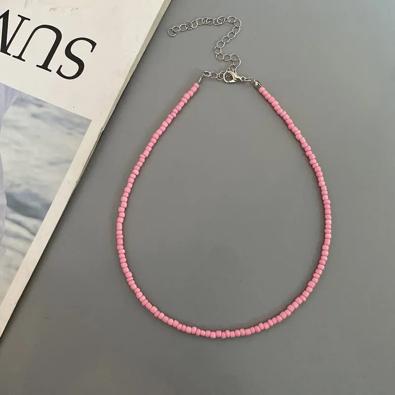 Choker Chain Fashion  Charm Collar Colorful Handmade Colar Collar Necklace Jewelry Femme