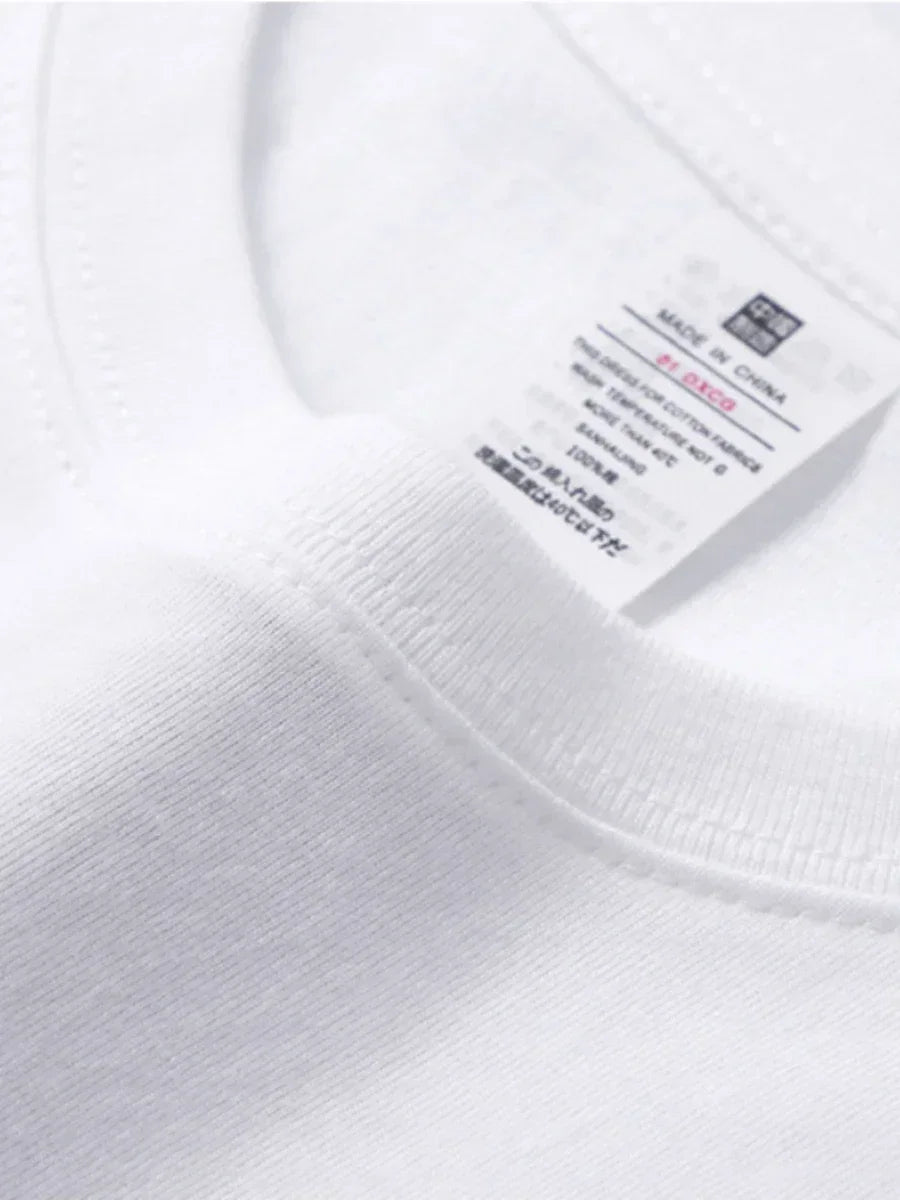 Summer 100% Cotton Women's T-shirt Bottoming Basic Fashionable Solid Lady Short Sleeve Loose Tops Shirts 230g/㎡ Tops
