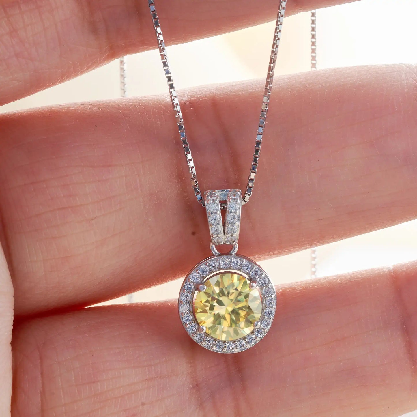 2ct total Moissanite Jewelry Set Sterling Silver 925 Necklace Earrings Fine Jewerly Wedding Set Pass Dismond Tester