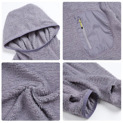 All Season 190g Ultra-light Breathable Thermal Hoodie, Urban Outdoor Techwear Mid-layer with Thumbholes & Zip Pocket