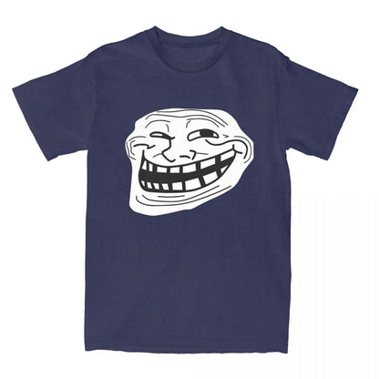 Rage Comic Trollfac T Shirt Funny Anime Hip Hop T-Shirts Short-Sleeved Awesome Tops Summer Pure Cotton Round Neck  6XL Clothes