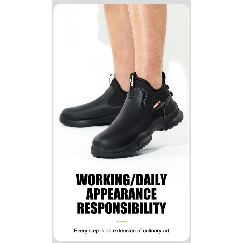Men's Work Shoes Non Slip Oil Resistant Chef Shoes Suitable Seasons Lightweight and Comfortable with A Soft Sole That Not Tiring