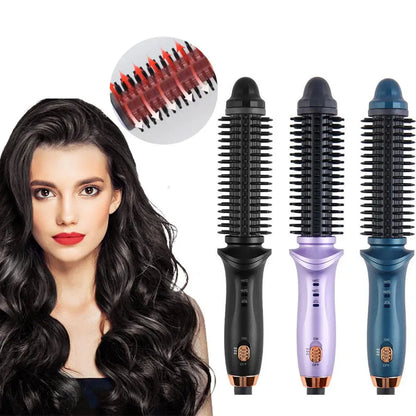 Auto Rotating Curling Iron Wand - 2-in-1 Hair Curler & Straightener, Adjustable Temperature, Travel Friendly