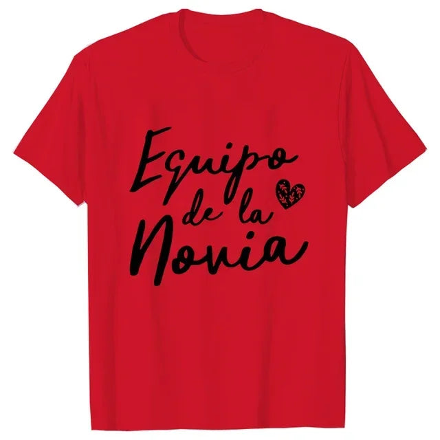 Team Bride T-shirt Spanish Girls Single Farewell Bachelorette Shirt Hen Party Tees Future Bride Squad Tshirt Bridal Wedding Tops