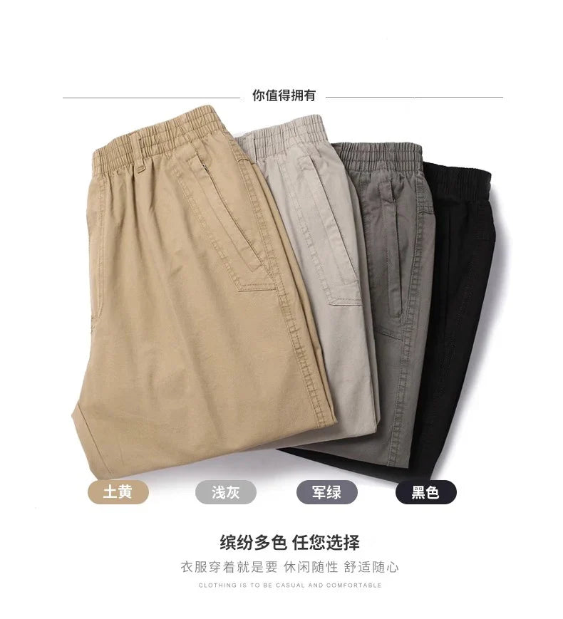 Explosions men's overalls casual pants cotton loose summer thin fashion long pants men's pants.