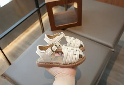 Kids Sandals 2025 Summer Sandals for Boy Fashion Children Cut-Outs Beach Shoes Braided Style Causal Walking Flat Sandals