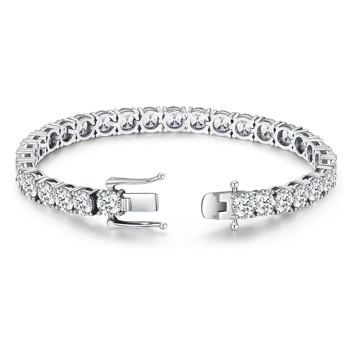 Luxury 4MM Tennis Bracelet for Women Men Full Moissnaite Laboratory Diamond S925 Silver Wedding Jewelry with Certificate