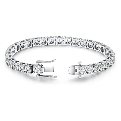 Luxury 4MM Tennis Bracelet for Women Men Full Moissnaite Laboratory Diamond S925 Silver Wedding Jewelry with Certificate