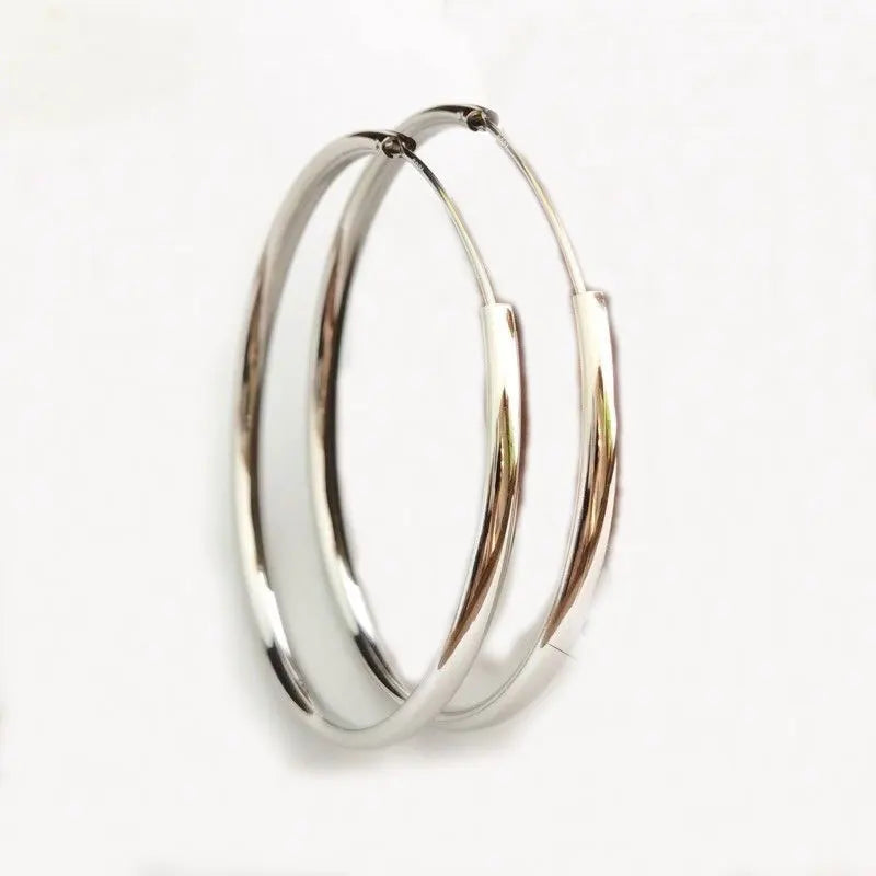 925 Sterling Silver Hoop Earrings For Women 18K Gold Plated Jewelry Dazzling Women's Hoops Earrings Christmas Gifts