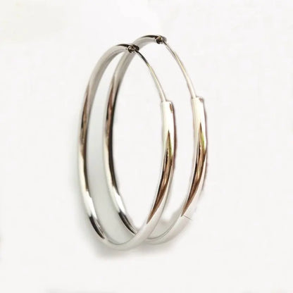 925 Sterling Silver Hoop Earrings For Women 18K Gold Plated Jewelry Dazzling Women's Hoops Earrings Christmas Gifts