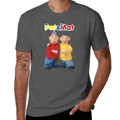 Pat & Mat T-Shirt customs quick drying blacks sports fans mens vintage t shirts