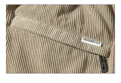 Men's Corduroy Straight Casual Pants Spring Autumn Business Leisure Fashion Trousers Regular Fit Male Pants Brand Clothes