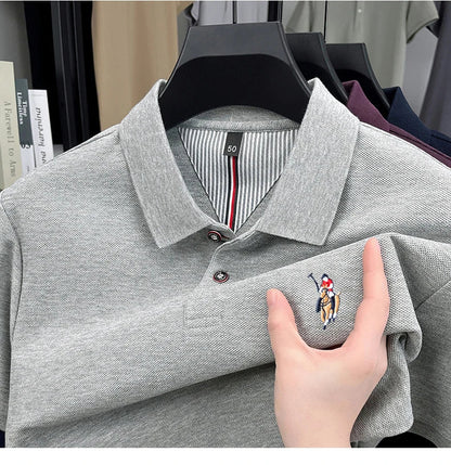 High end brand 100% cotton short sleeve polo shirt luxury pony embroidery men's summer comfort fashion designer new Paul T-shirt