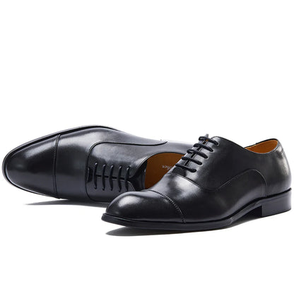 Leather Oxford Dress Shoes British Retro Formal Business Wedding Derby Shoes