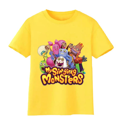 Summer Kids Cartoon Print Sport Clothing Suit Monsters Boys Casual Outfits Children Breathable T Shirt Pocket Shorts 2 Piece Set
