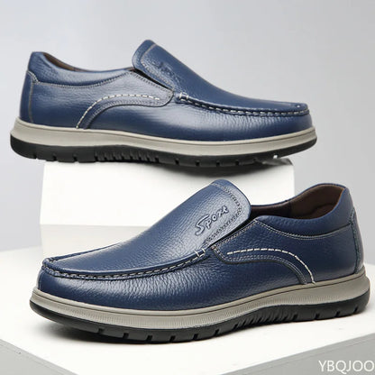 Men's High Quality Genuine Leather Loafers Handmade Men Shoes Moccasins Walking Men Flats Casual Male Work Shoes Homme Zapatos