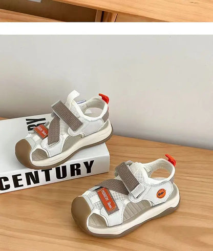 Boys' Sandals Children's Toddler Shoes 1-12 Years Beige Children's Beach Sandals Black Versatile Casual Kids' Sports Sandals