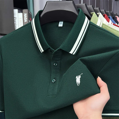 100% cotton luxury brand short sleeve polo shirt men new classic pony embroidery summer T-shirt high-end fashion casual Paul top