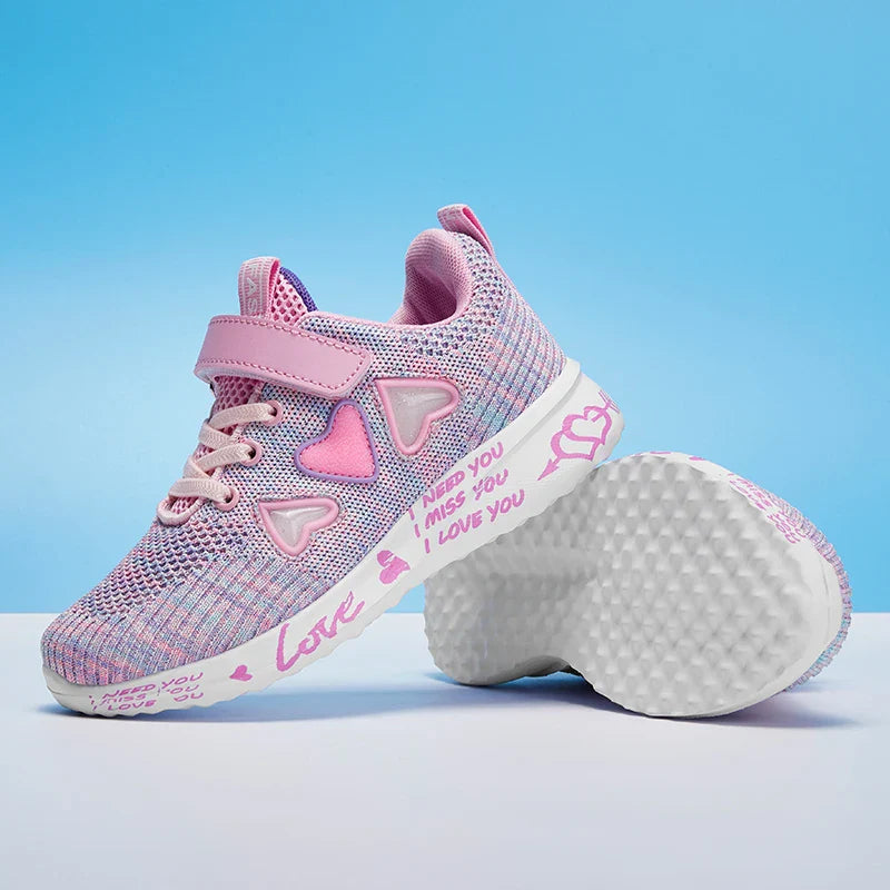Cozy Knit Shoes for Girls Ultra Breathable Sneakers Lightweight Footwear Comfy and Casual Spring and Summer Gift Idea for Her
