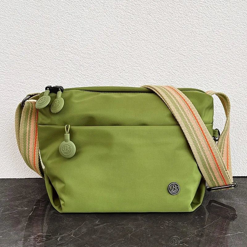 Ultra-light Nylon Crossbody Bag for Women Adjustable Wide Strap Lightweight Women's Bag Zipper Closure Stylish Messenger Bag