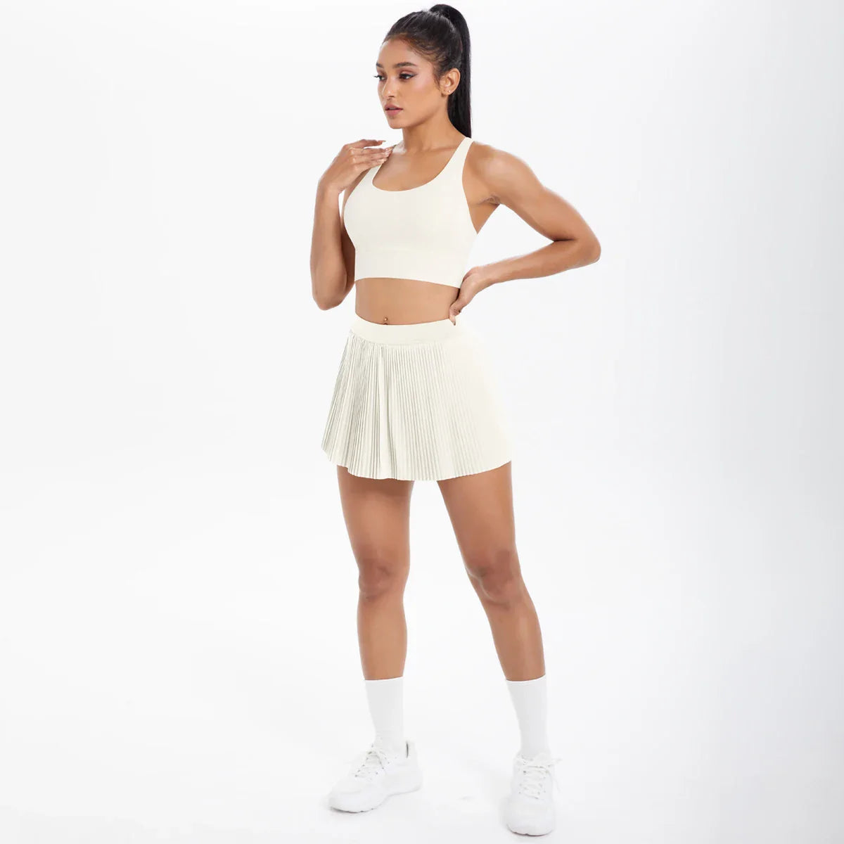 2pcs New Sexy Yoga Set Backless Cross Straps Sports Bra Fashion Breathable Culotte Yoga Shorts With Pocket Gym Women Sports Set