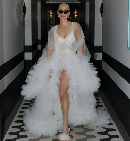 Boho Bride Robe Nightgown Bridal Gowns Photo Shoot Maternity Dressing Gown For Photography Wedding Jacket Customized