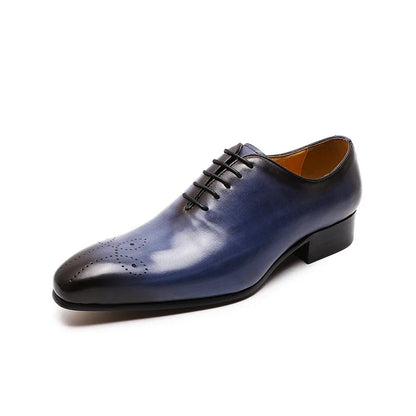 Men's Oxford Genuine Leather Shoes – Formal Lace-Up Business Footwear