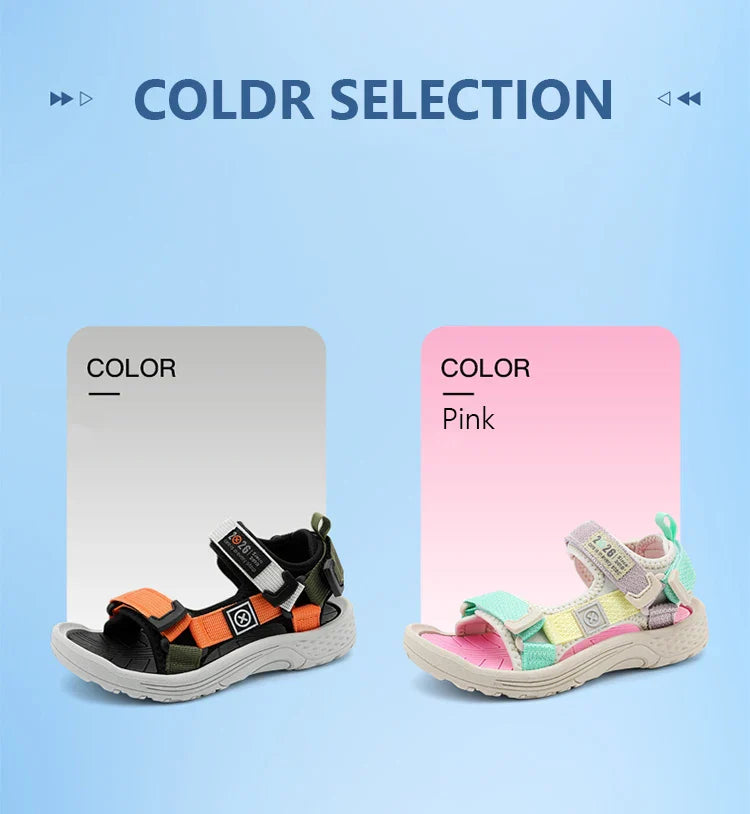 Fashion Kids Sandals Boy Soft Sole Non-slip Outdoor Breathable Walking Sandials Summer Children's Girls Beach Shoes