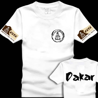 Off-road E-family Cotton Motorcycle T-shirt BMW Printing Short-sleeved Locomotive Racing Car Mercedes-Benz Audi Men's Clothing