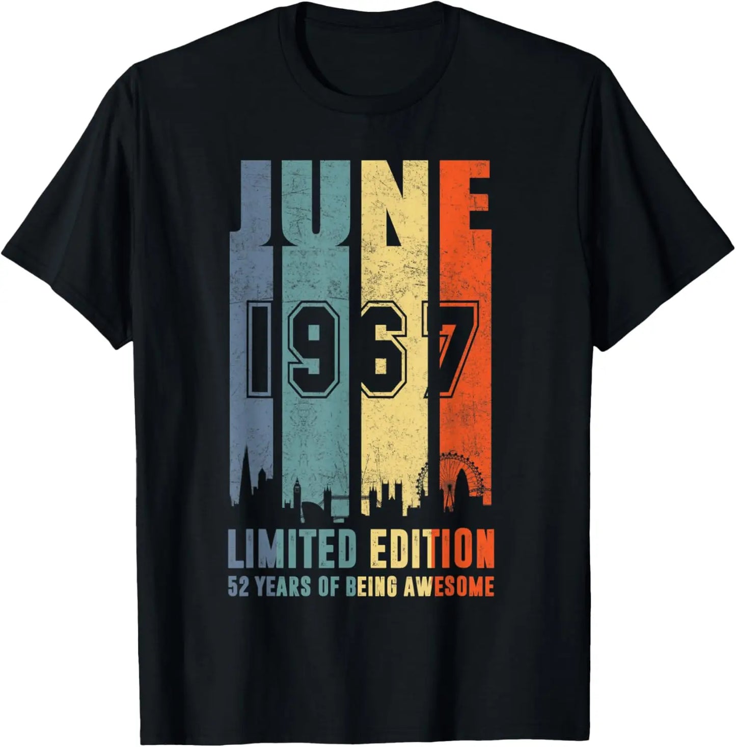 Vintage 1967 58 Years Old Men Women 58th Birthday Gifts T-Shirt Casua Personalized Clothing Graphic T Shirts Ropa Hombre