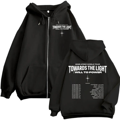 Merch Zipper Hoodie Men Women High Quality Fashion Zip Up Jacket Coat Autumn Winter Casual Loose Sweatshirts