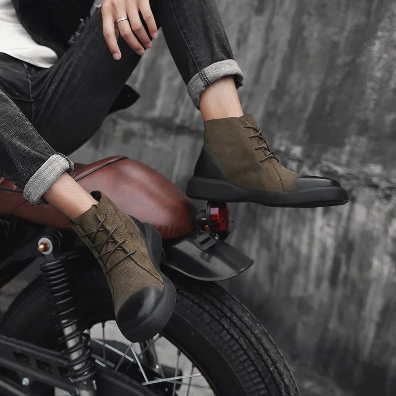 Men's Chelsea Cotton Boots Winter Men's Genuine Leather Shoes High Top Men Plush Sapato Social Masculino Zapatos Para Hombres