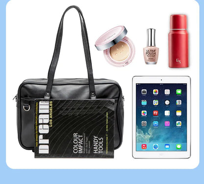 Briefcase high Students Bag Schoolbags Shoulder Bags14-16inch Laptop Bag's Messenger Bags Office HandbagPU Leather tote bag