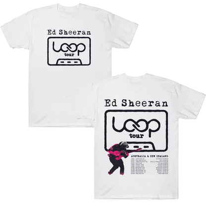 2026 New Ed Sheeran LOOP Australian Tour T Shirts Summer Fashion Women Men Streetwear Hip Hop Singer T-shirts for Fan Gifts