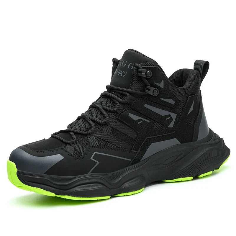 Steel Toe Safety Shoes Men, Anti-Puncture Anti-Smash Non Slip Industrial Work Boots, Lightweight CE New Work Safety Shoes