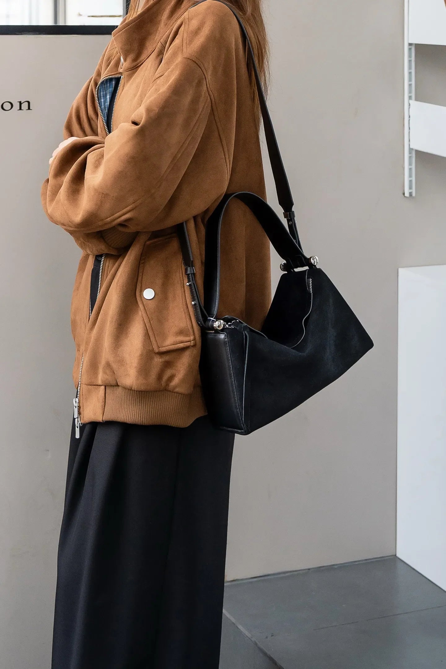 New Genuine Leather Luxury Designer Women Shoulder Crossbody Underarm Bags Cowhide Ladies Large Capacity Tote Bag Fashion Purse
