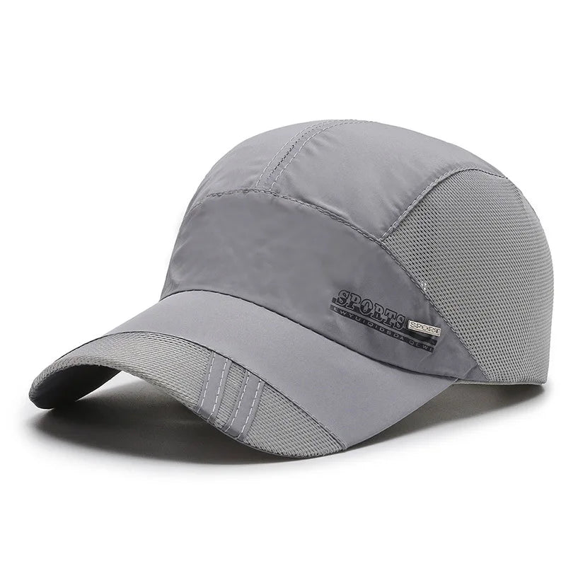 Summer Thin Men's Hat Sweat-absorbing Net Hat Breathable Outdoor Suhade Fishing Hat Sunscreen Baseball Cap Breathable Adjustable