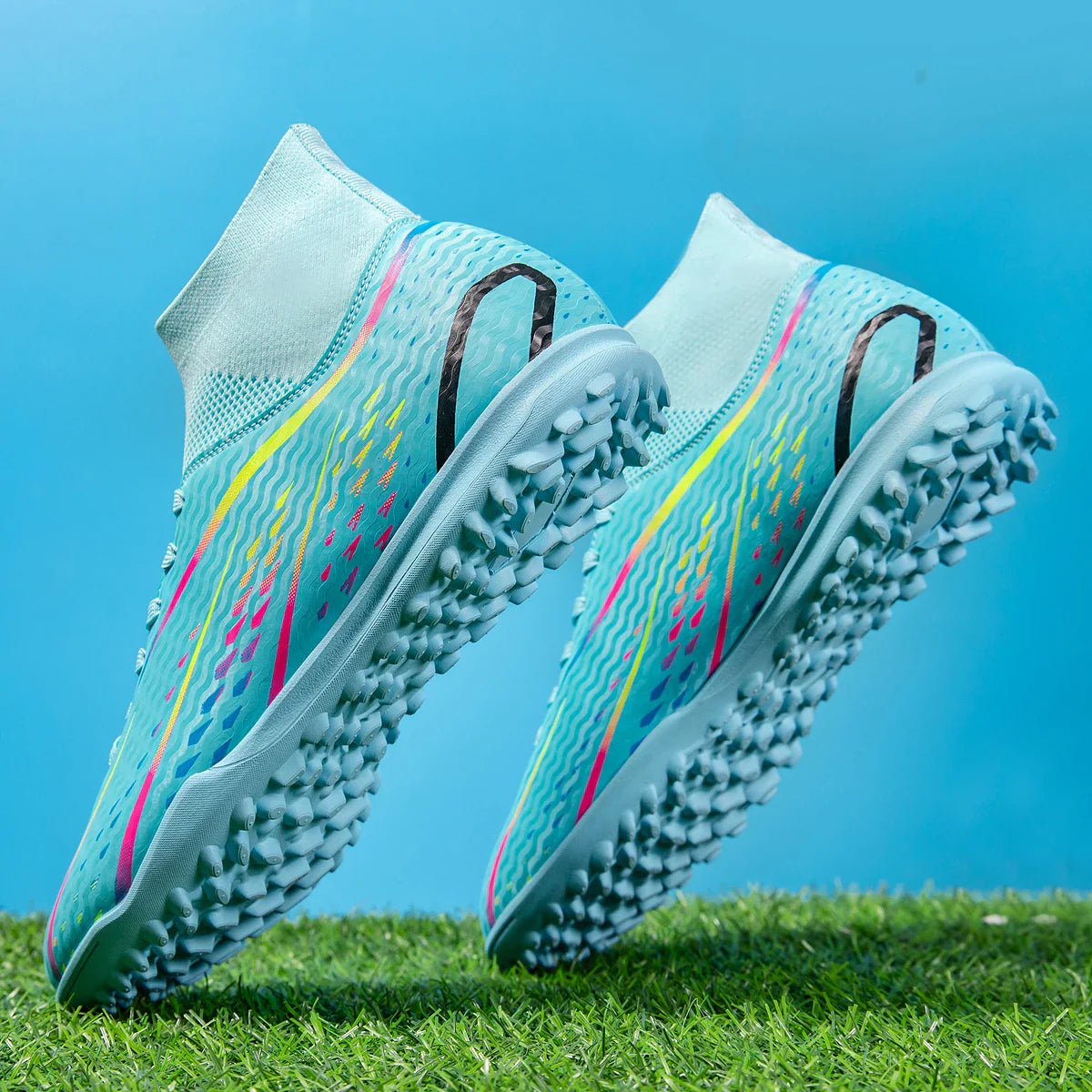 Classic TF Turf football shoes PU Fabric Comfort Upper Rubber Abrasion Resistant Sole Unisex Kids Sports Sneakers