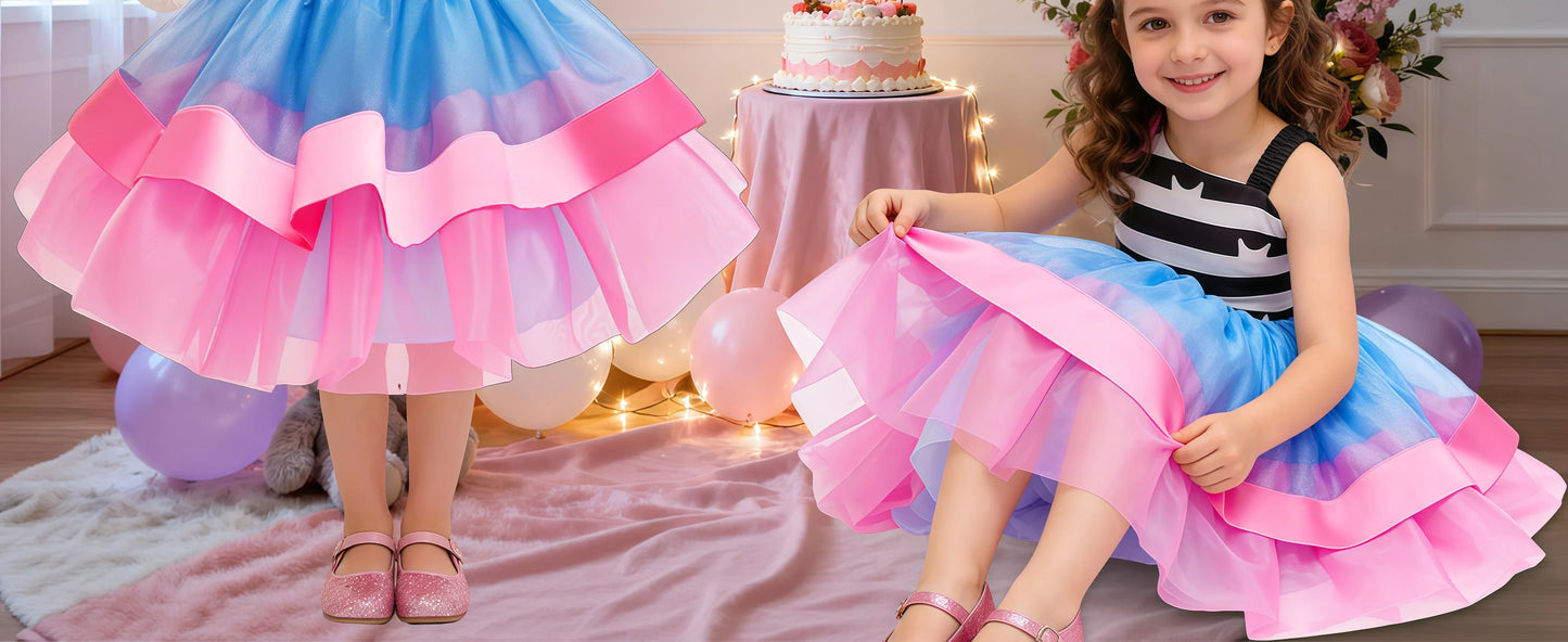 Rainbow Gabby Dollhouse Cat Costume For Girls Kids Princess Birthday Tutu Outfit For Children Birthday Party Carnival Dress Up