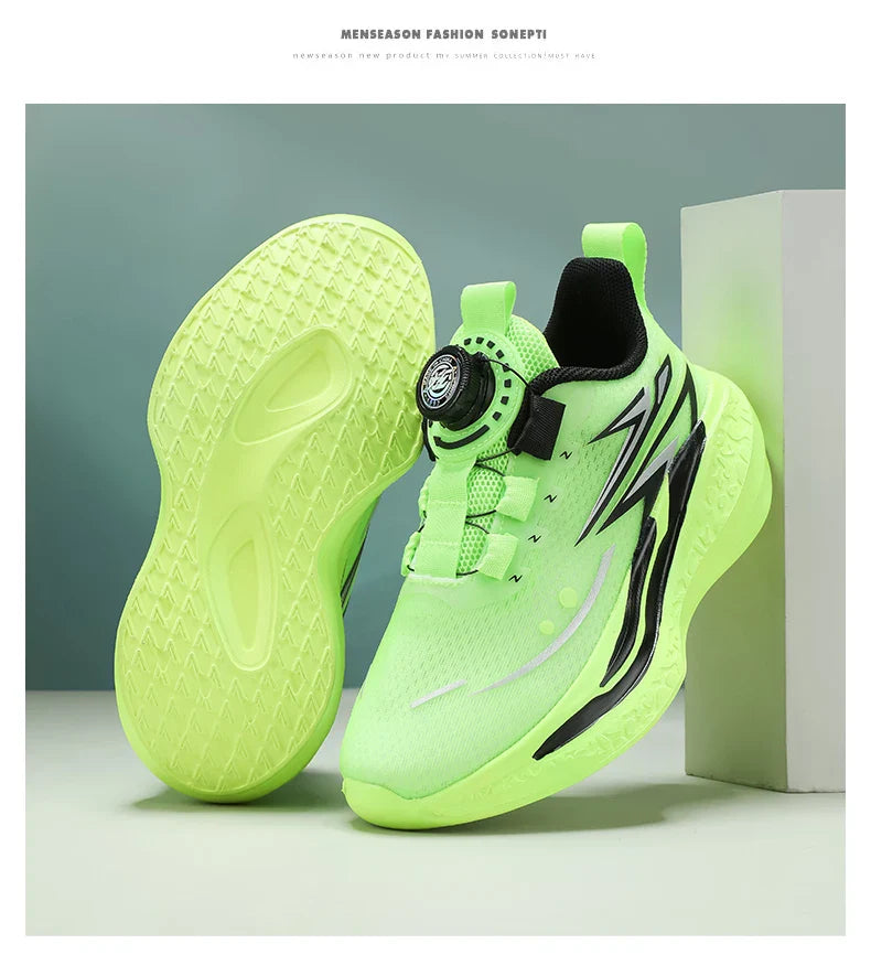 Children's Basketball Shoes Kids Sneakers Non-slip Boys Girls Basketball Boots Outdoor Ultralight Running Trainers Mesh Sneakers