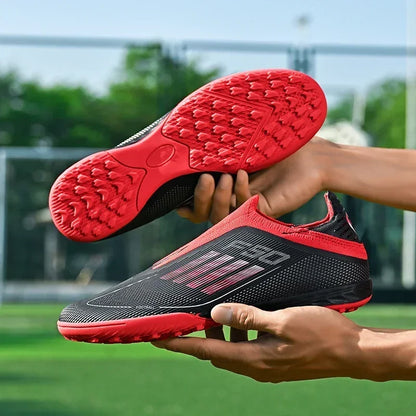 New Men Soccer Shoes Outdoor Sport Football Boots Training Breathable Match Boys Adult Cleats Non Slip Long Spikes Comfortable
